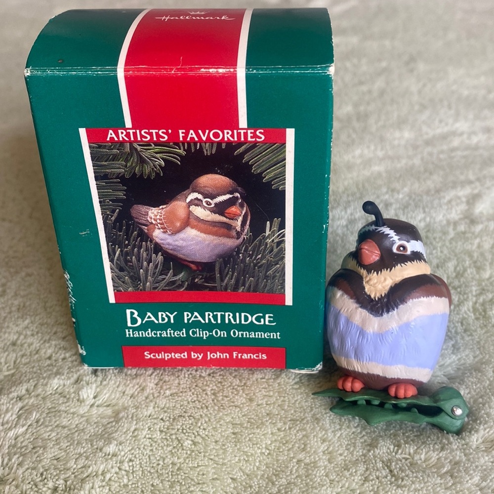 Hallmark Keepsake 1989 ‘Baby Partridge’ Clip-on Ornament